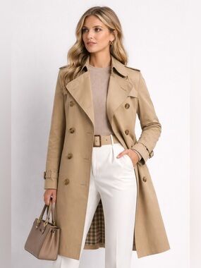 Vintage 1970-80’s Aquascutum Double Breasted Women’s Trench Coat